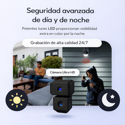 SafeCam Pro | Protección 24/7 – Funciona sin Internet ni electricidad