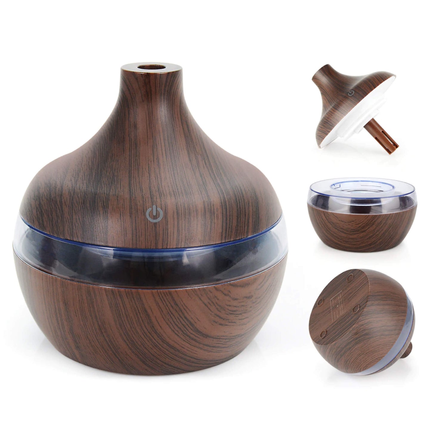 Humidificador y aromatizador de aire ultrasónico USB con LED