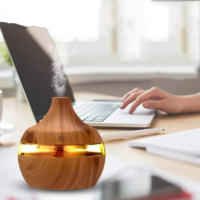 Humidificador y aromatizador de aire ultrasónico USB con LED