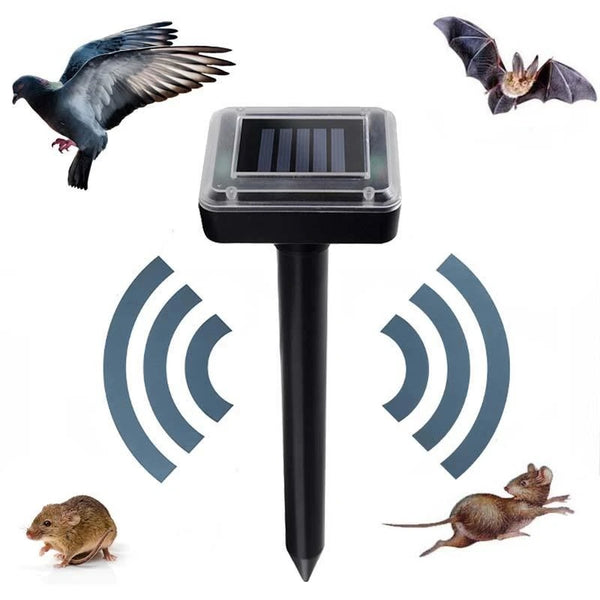 Repelente Solar Ultrasónico Espanta Plagas 24 Horas a Prueba de Agua